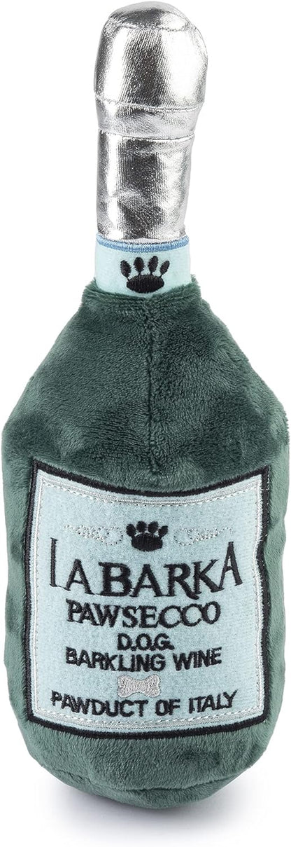 Labarka Pawsecco, Plush Designer Dog Toys with Interactive Squeaker, Stimulating Pet Enrichment, Machine-Washable & Safe Materials for All Breeds, One Size